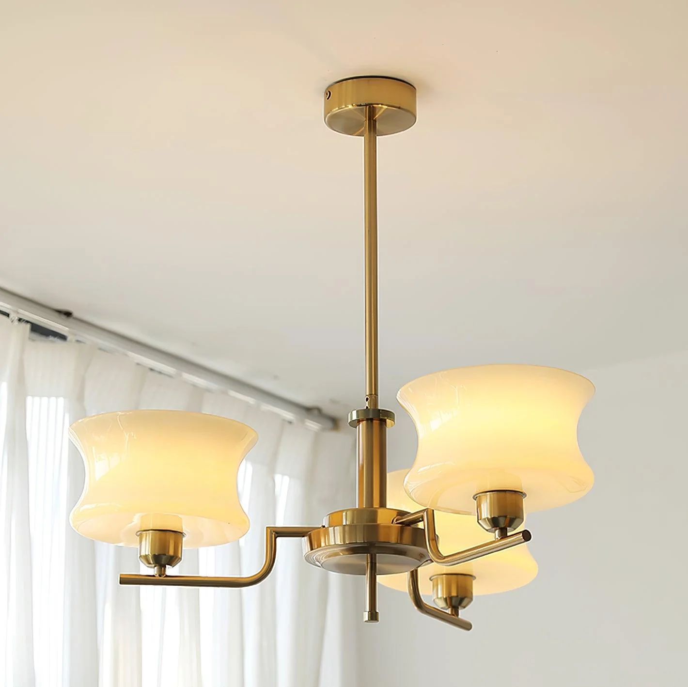 Valentina Vintage Metal Glass Pendant Light Bedroom Living Room