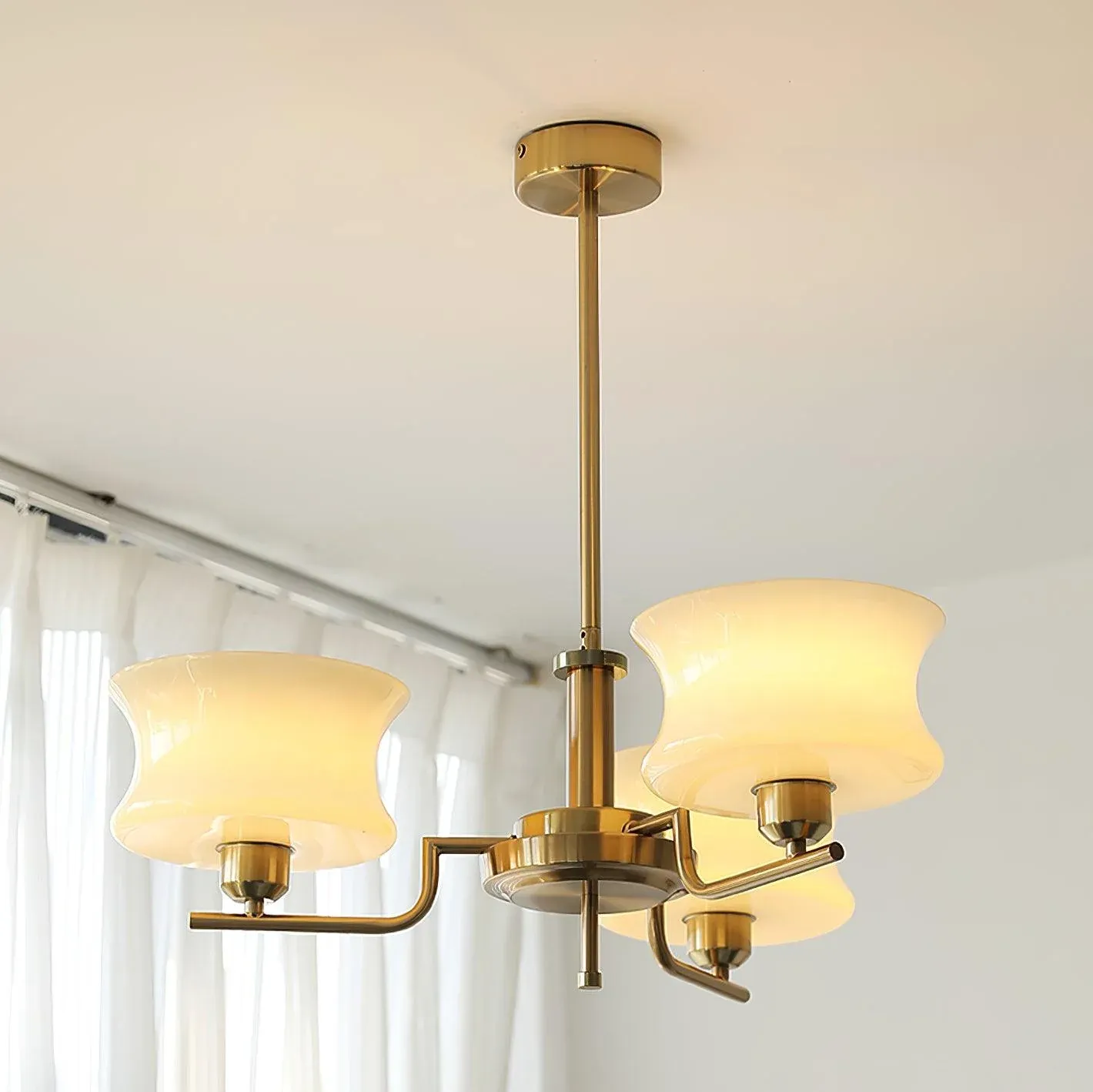 Valentina Vintage Metal Glass Pendant Light Bedroom Living Room