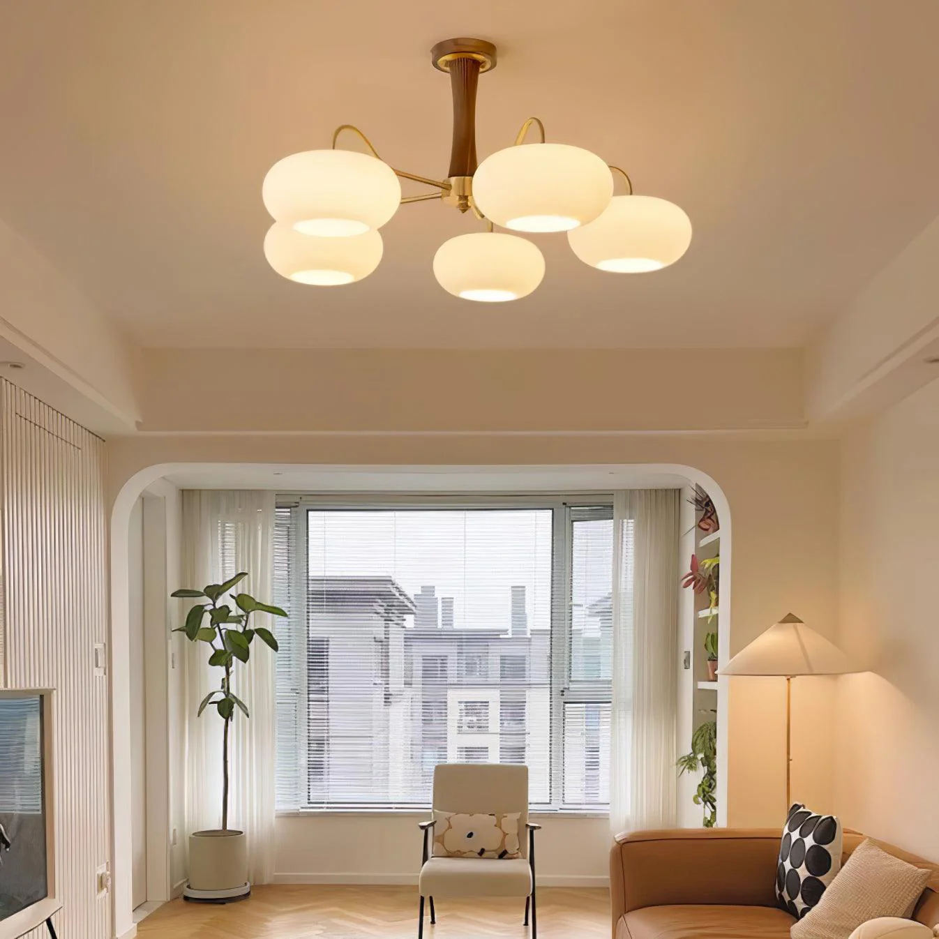 Valentina Vintage Metal Wood  Pendant Light Bedroom Living Room