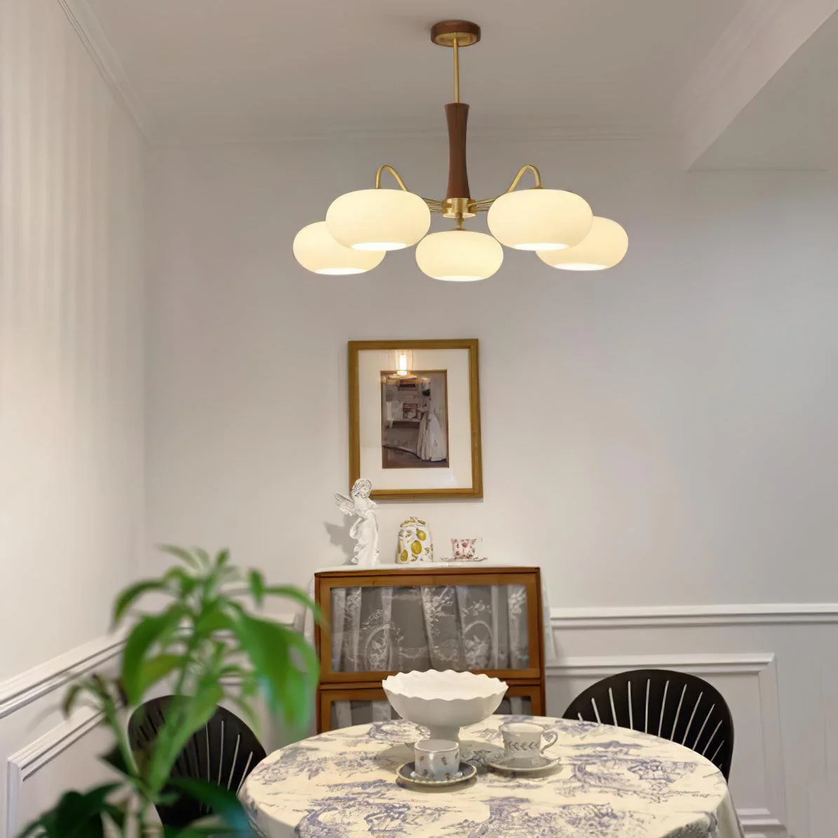 Valentina Vintage Metal Wood  Pendant Light Bedroom Living Room