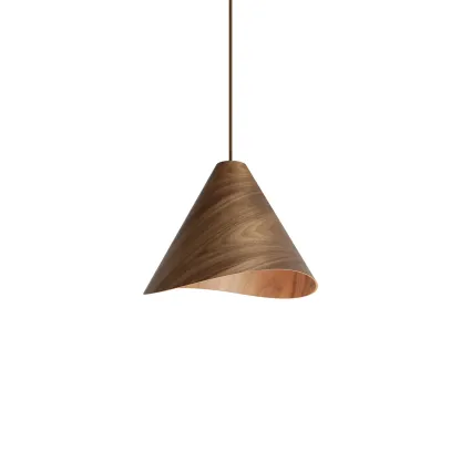 Muto Modern Conica Wood Pendant Light Dining Room Kitchen Island