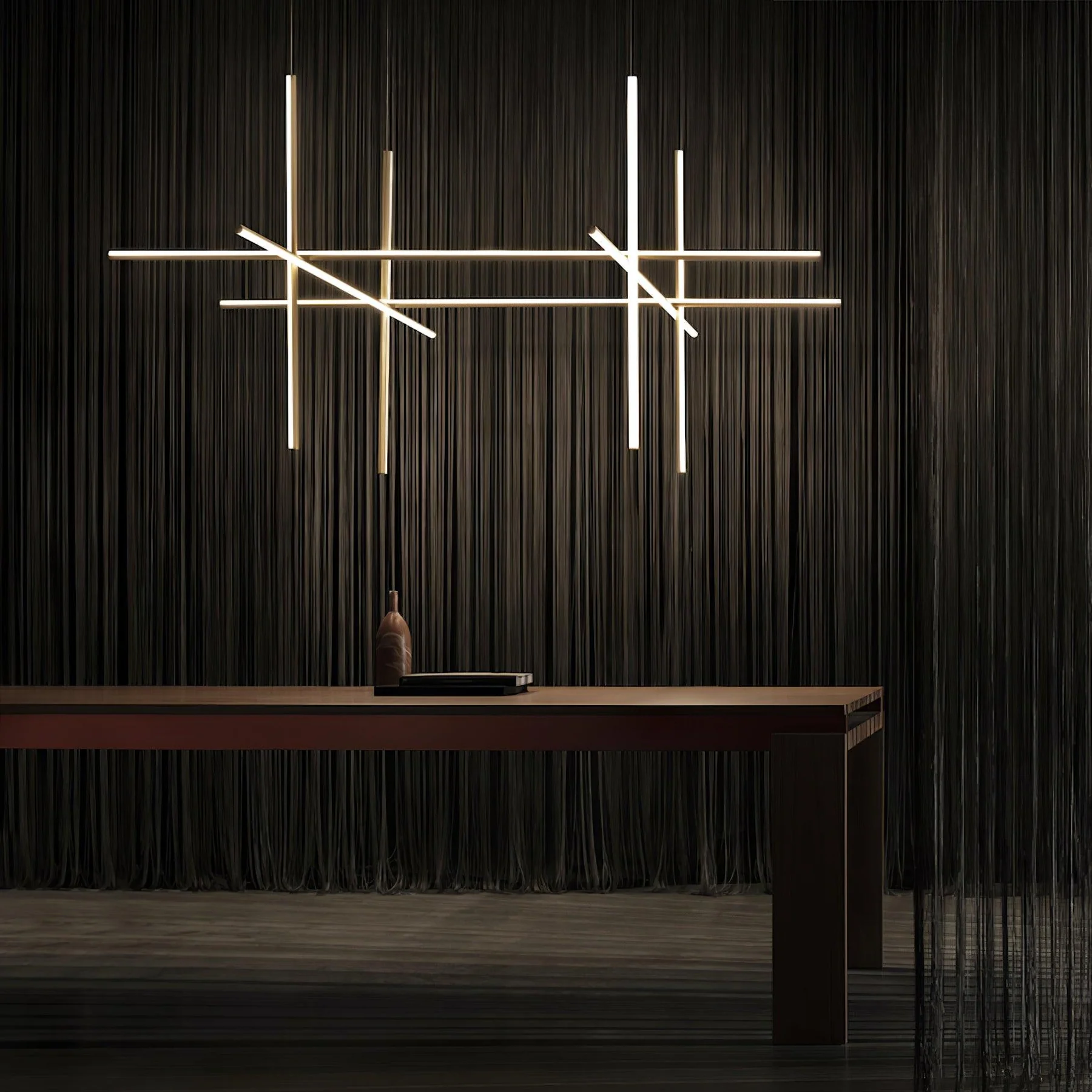 Valentina Minimalism Metal Gold Black Pendant Light Bedroom Living Room