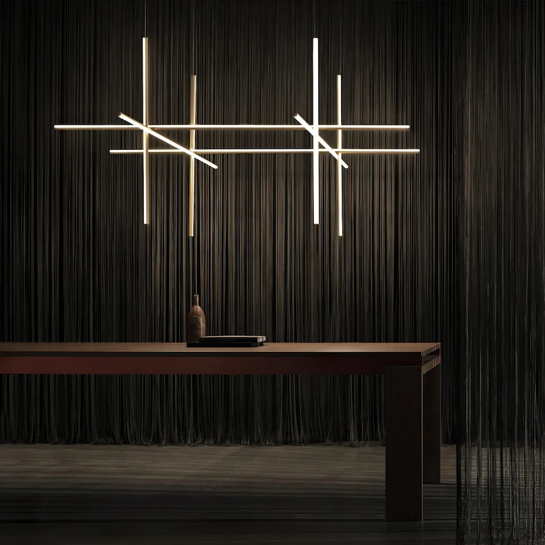 Valentina Minimalism Metal Gold Black Pendant Light Bedroom Living Room