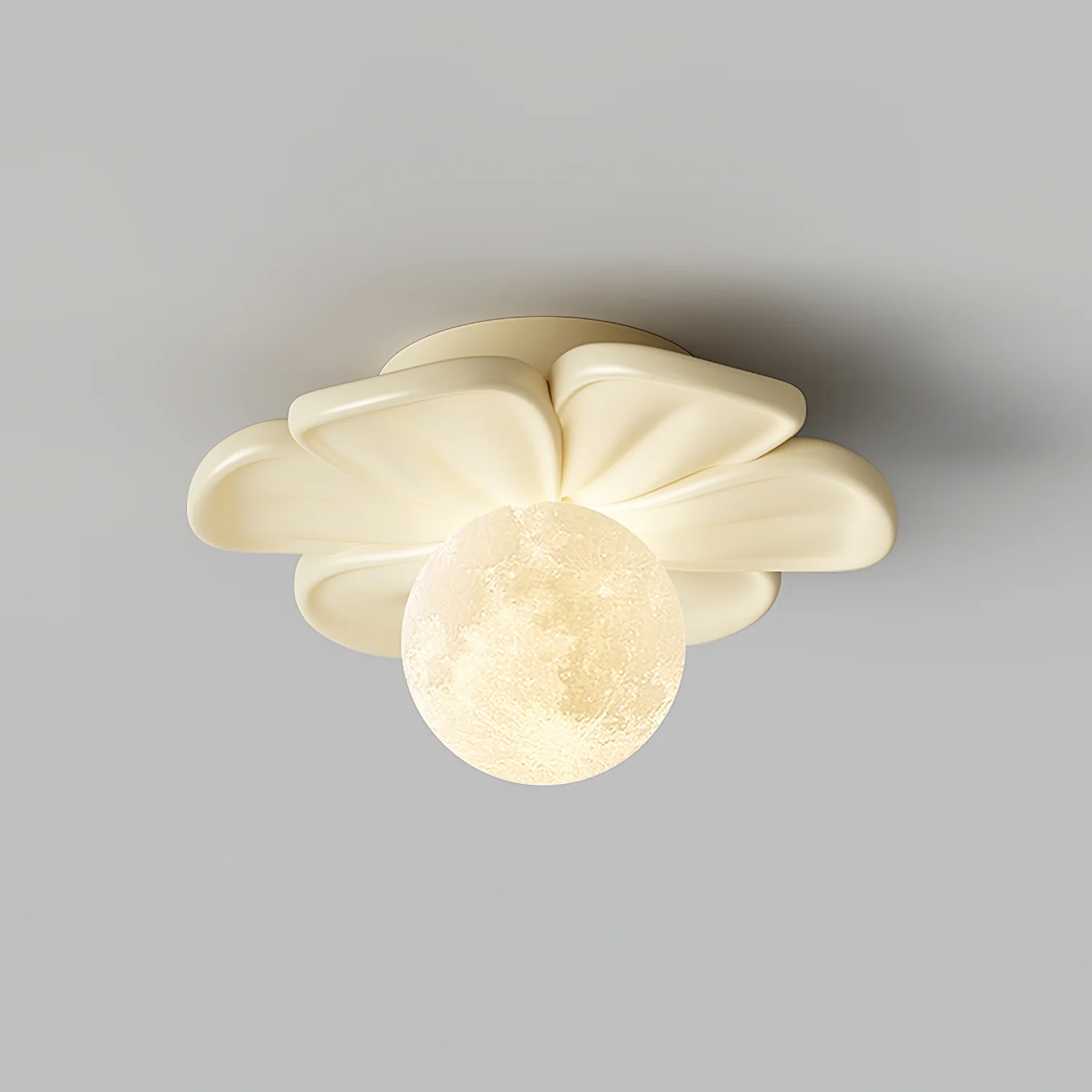 Carins Resin Pink Beige Flower Ceiling Lamp Dining Room Bedroom