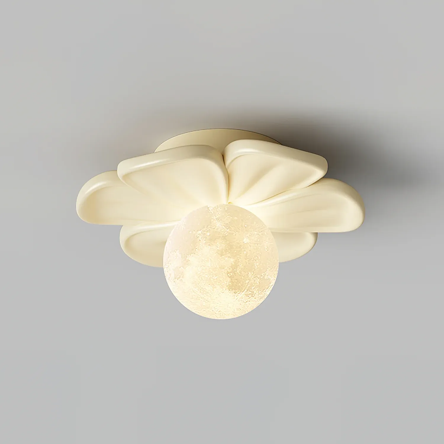 Carins Resin Pink Beige Flower Ceiling Lamp Dining Room Bedroom