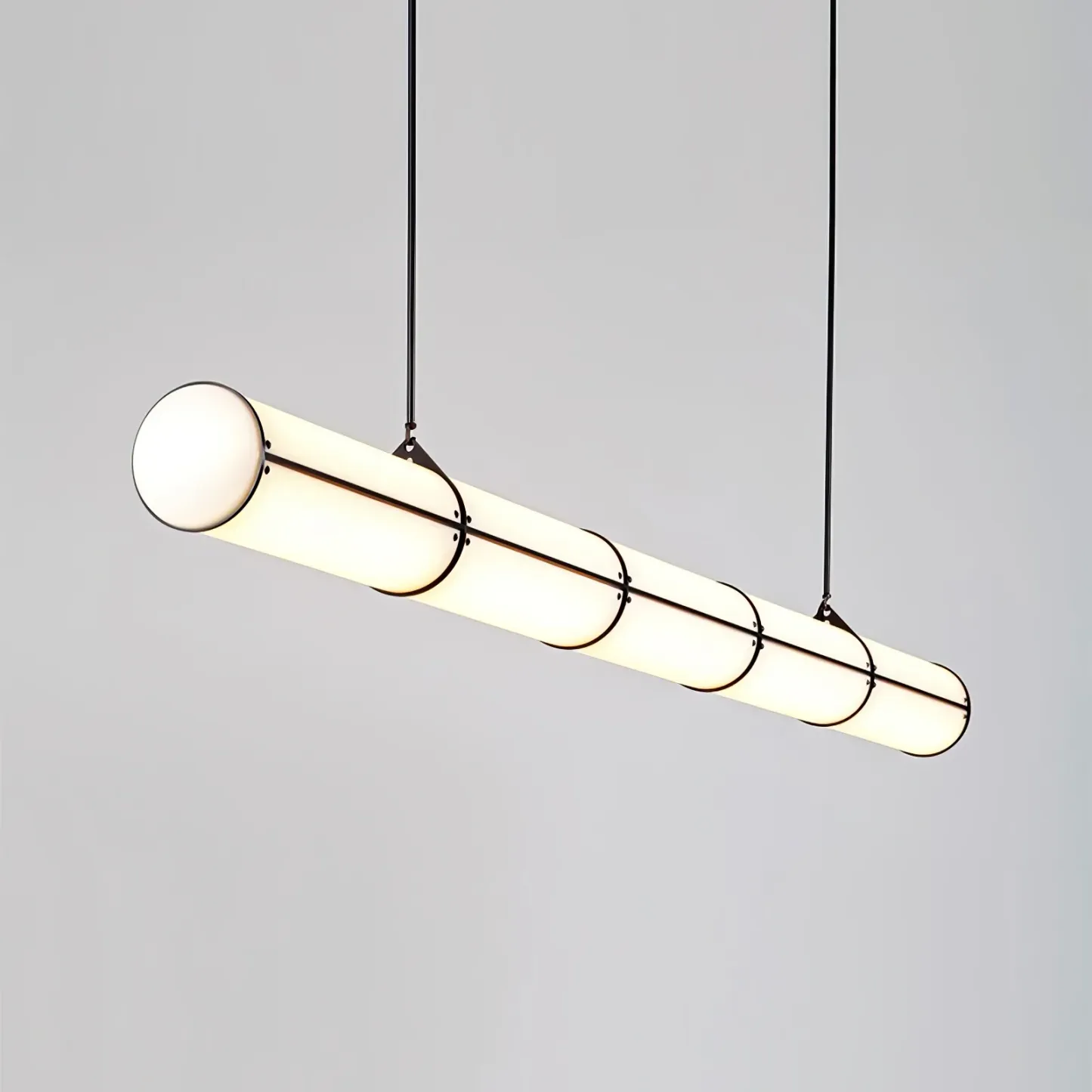 Alessio Industrial Metal Acrylic Gold Black Pendant Light Bedroom Living Room
