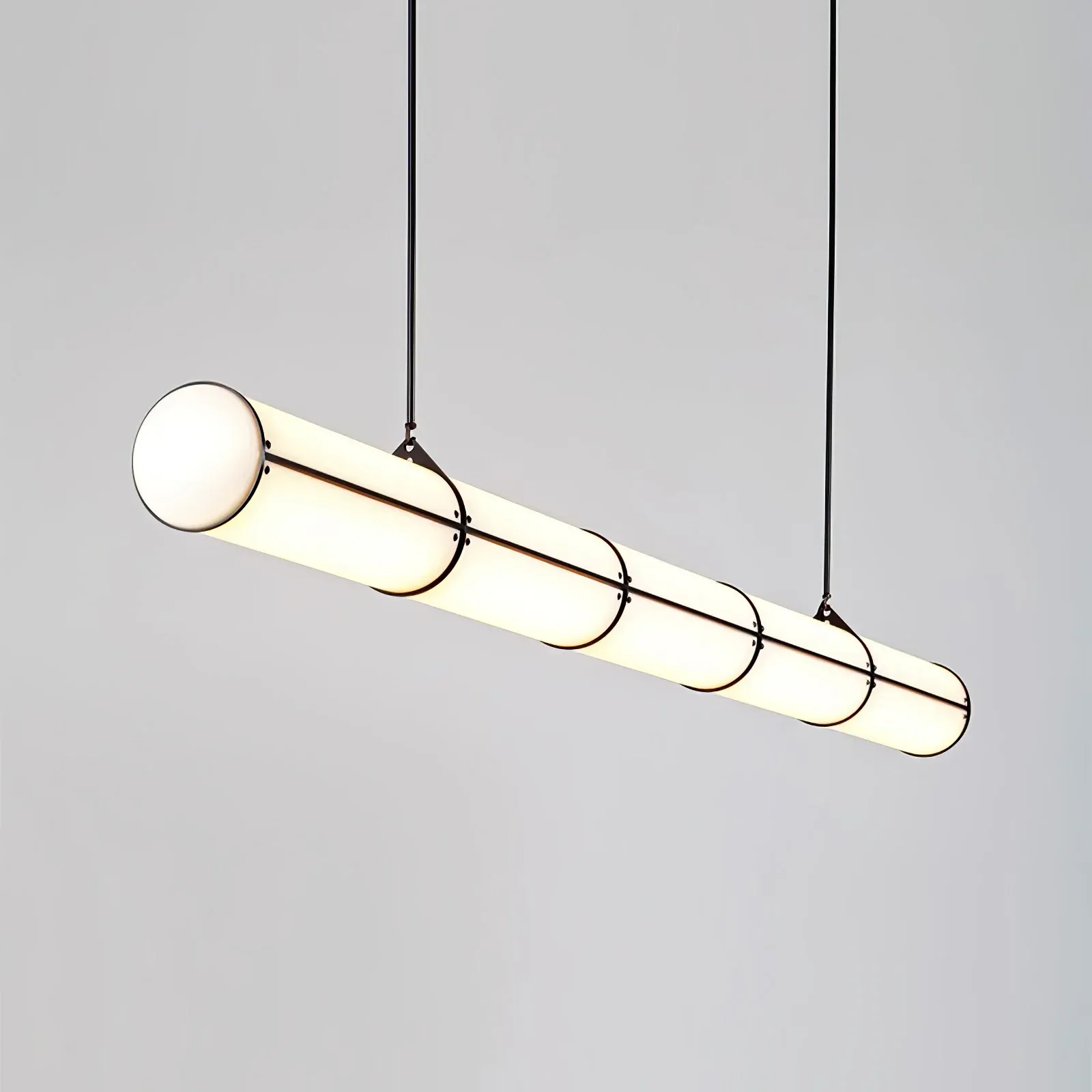 Alessio Industrial Metal Acrylic Gold Black Pendant Light Bedroom Living Room