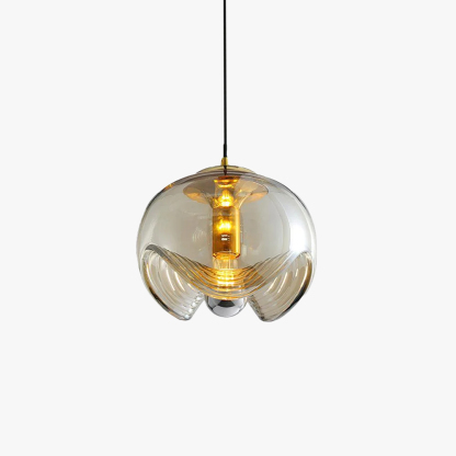 Hailie Modern Round Glass Hanging Pendant Light Shades Dining Room