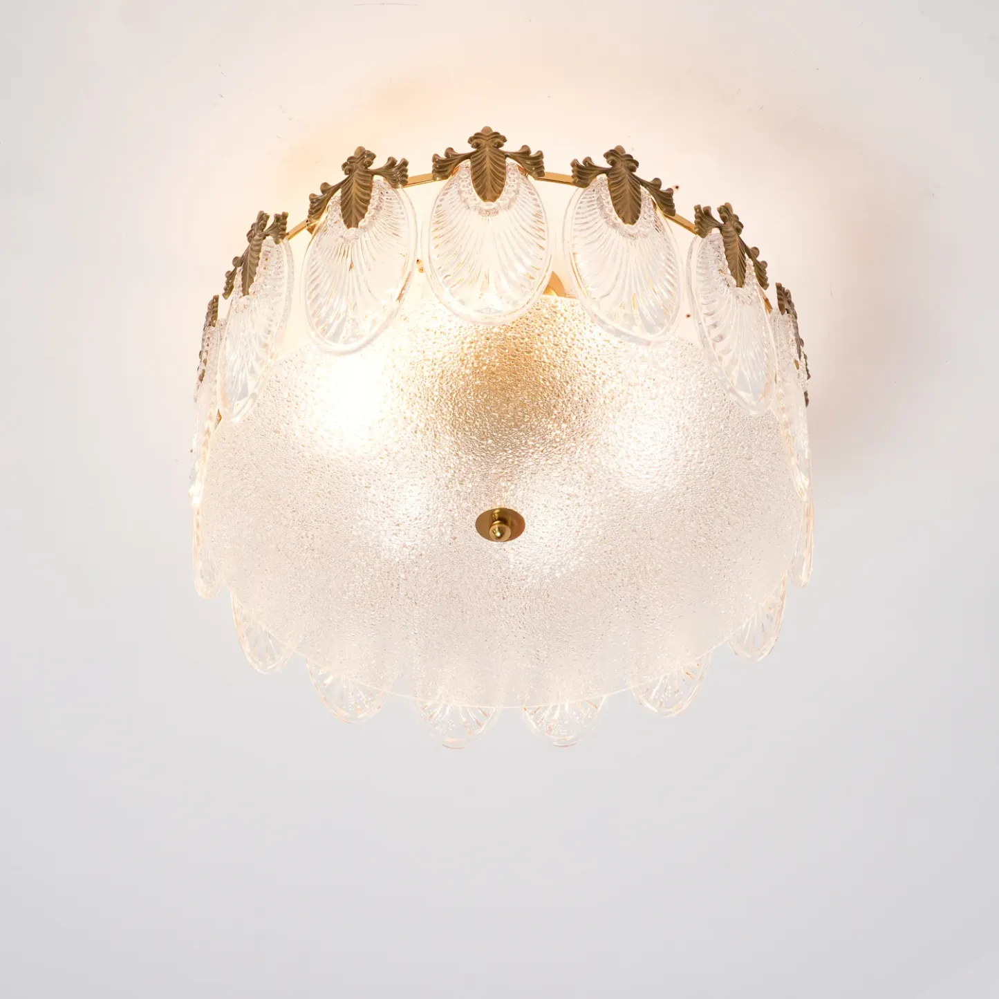 Alessio Vintage Luxury Glass Round Chandelier Living Dining Room