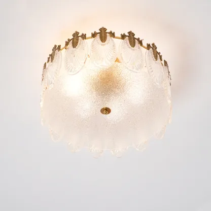 Alessio Vintage Luxury Glass Round Chandelier Living Dining Room