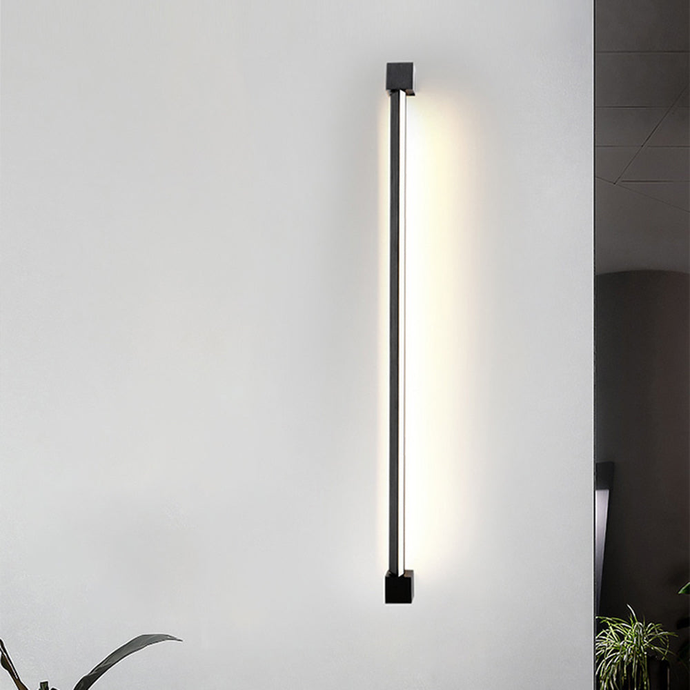 Edge Minimalistische Wandlamp Zwart Metaal/Glas Woonkamer