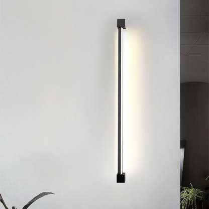 Edge Minimalistische Wandlamp Zwart Metaal/Glas Woonkamer