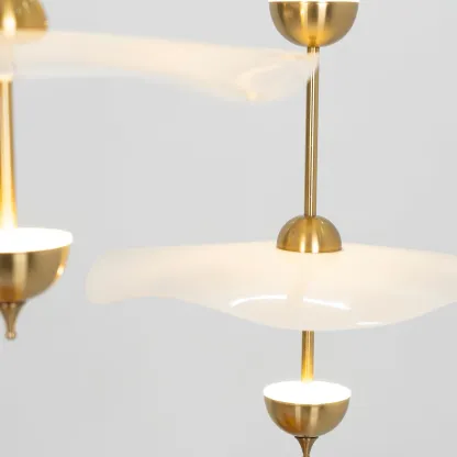 Carins Modern Gold Metal Acrylic Pendant Light Bedroom Living Room