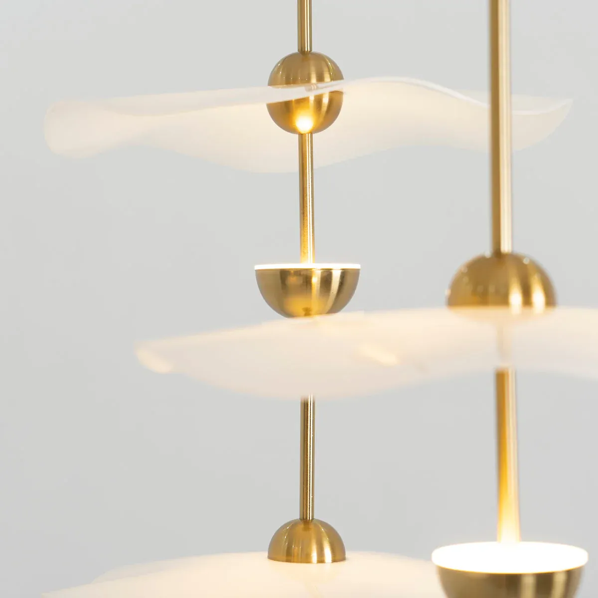 Carins Modern Gold Metal Acrylic Pendant Light Bedroom Living Room