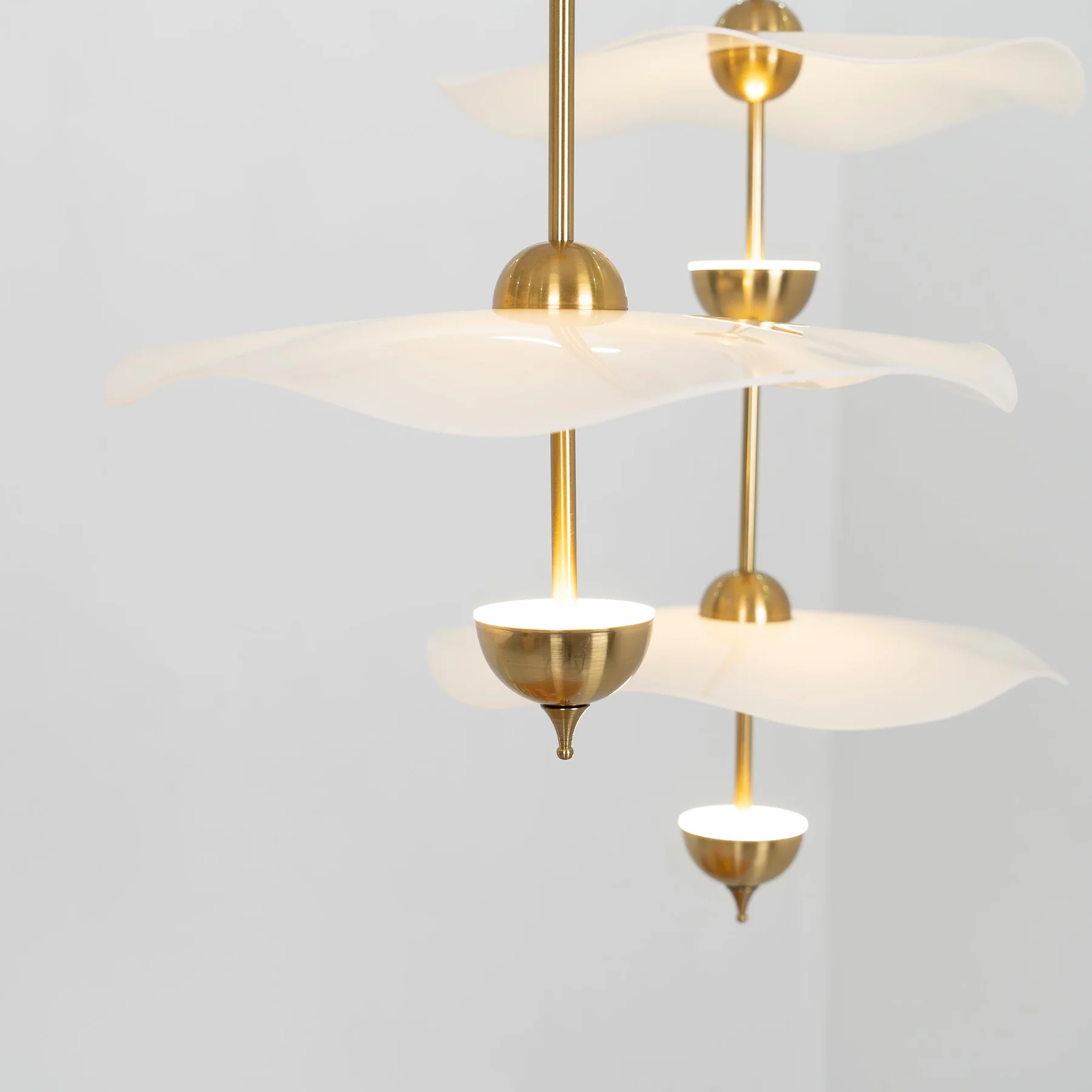 Carins Modern Gold Metal Acrylic Pendant Light Bedroom Living Room