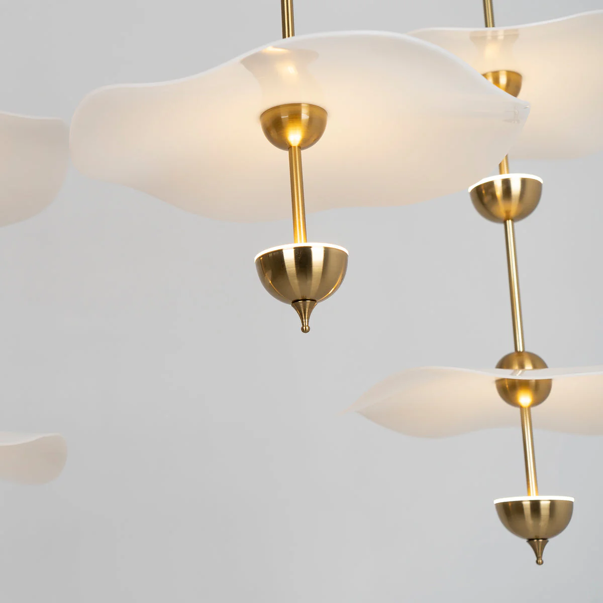 Carins Modern Gold Metal Acrylic Pendant Light Bedroom Living Room