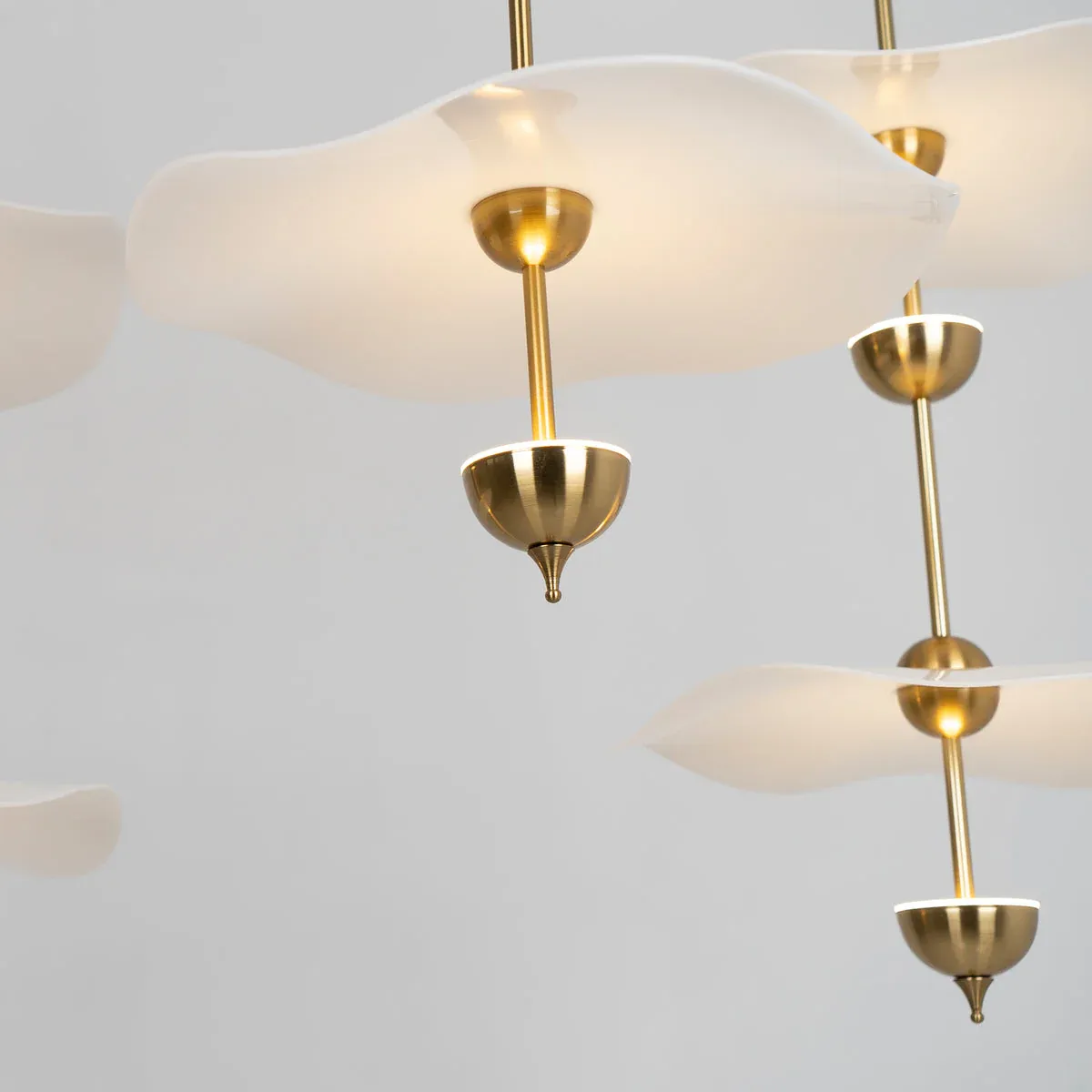 Carins Modern Gold Metal Acrylic Pendant Light Bedroom Living Room