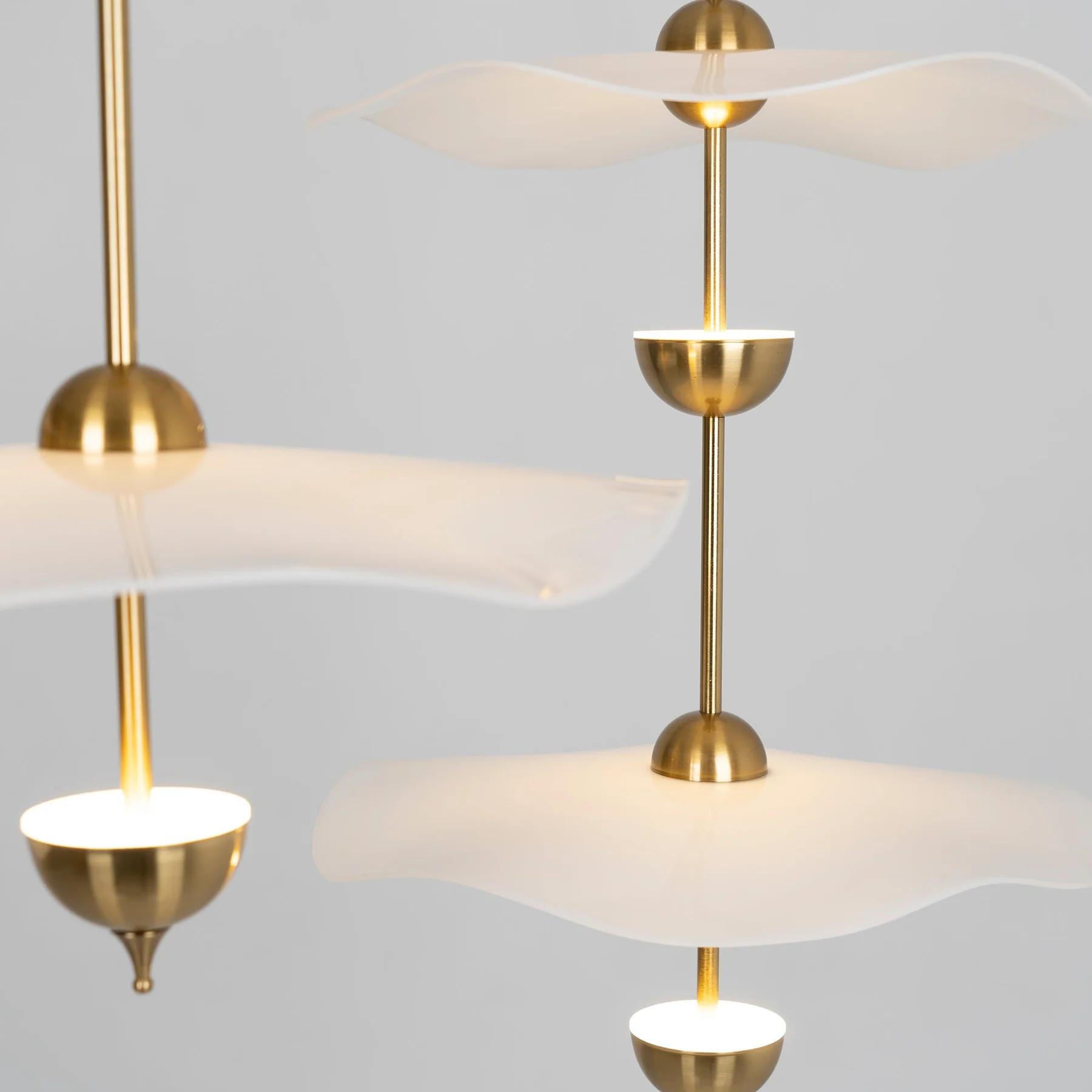Carins Modern Gold Metal Acrylic Pendant Light Bedroom Living Room
