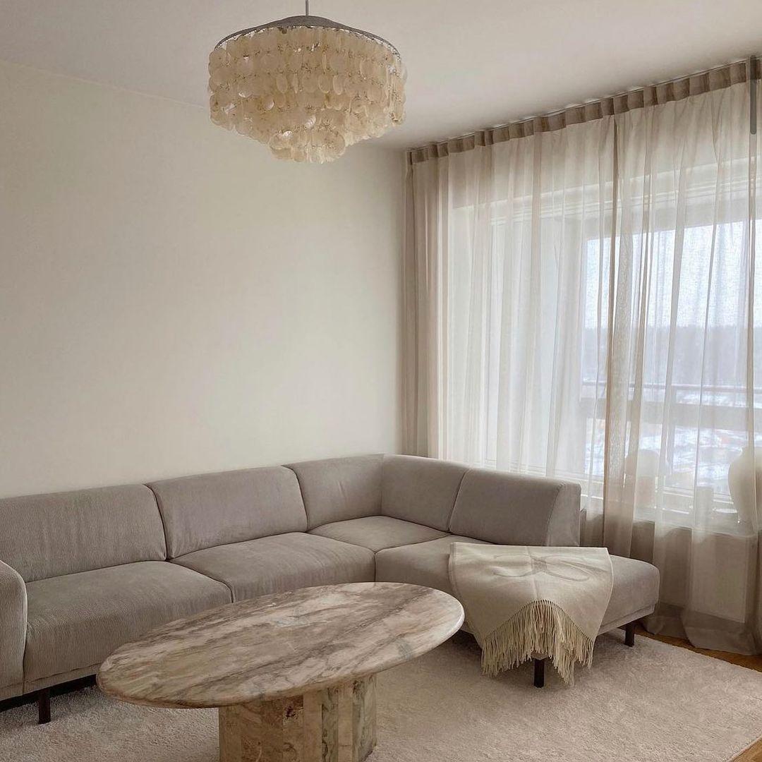 Marilyn Natural Metal Shell Chrome Pendant Light Bedroom Living Room