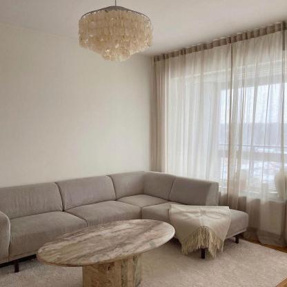 Marilyn Natural Metal Shell Chrome Pendant Light Bedroom Living Room