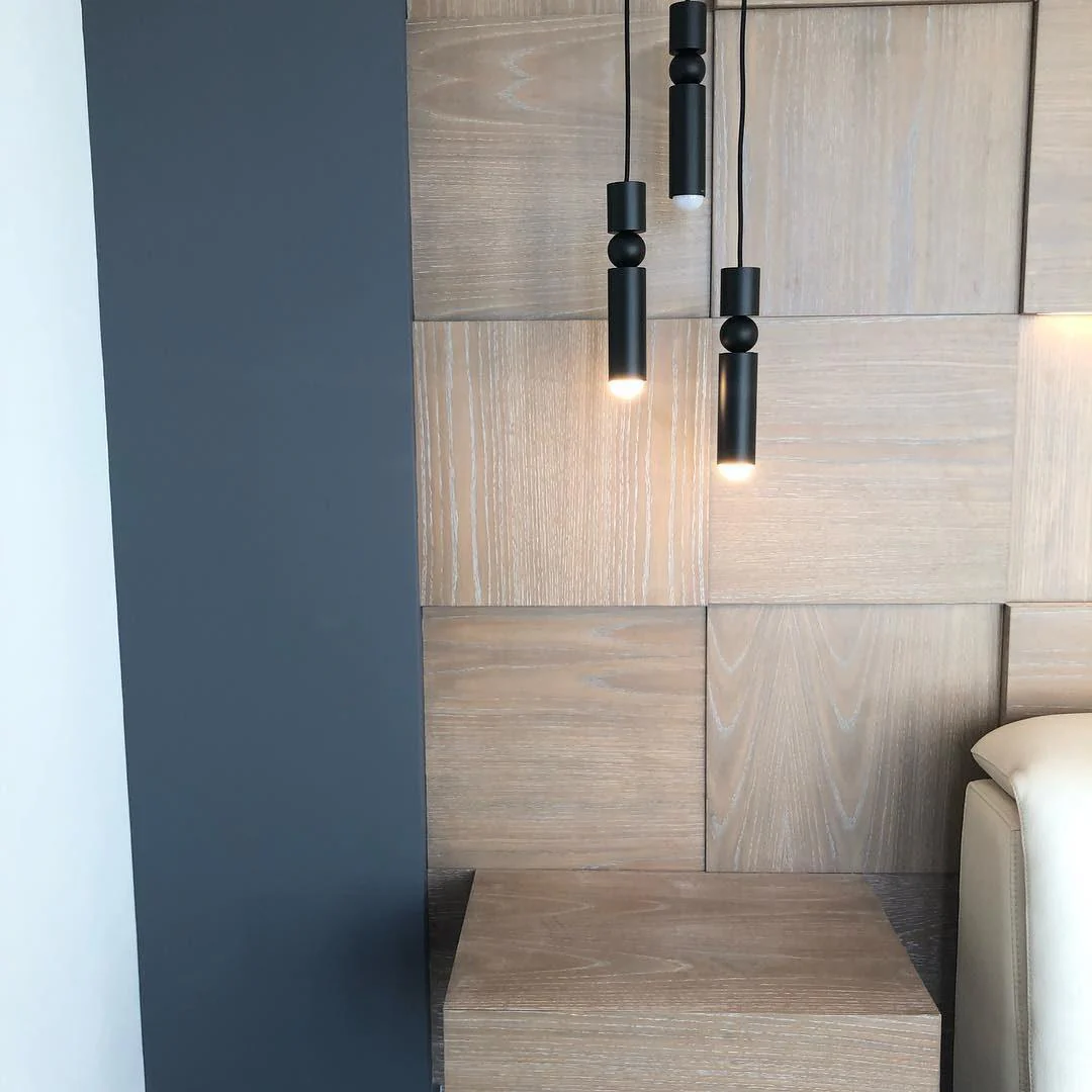 Edge Modern Minimalism Metal Pendant Light Living Dining Room Bedroom