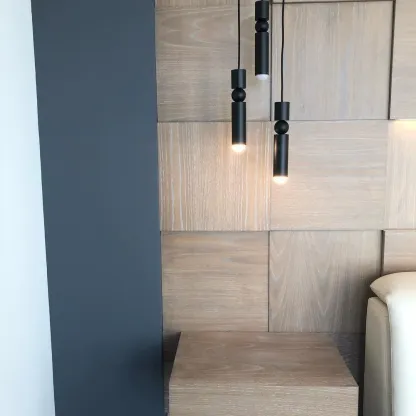Edge Modern Minimalism Metal Pendant Light Living Dining Room Bedroom