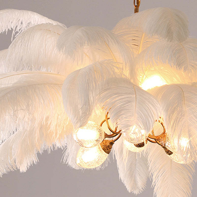 O'Moore Scandinavische Luxe Hanglampen Messing Veren Slaapkamer