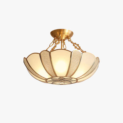 Alessio Retro Bloem Inbouwmontage Plafondlamp Metaal Glas Slaapkamer