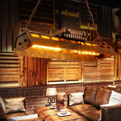Alessio Antique Rust Color Metal Pendant Light Bedroom Living Room