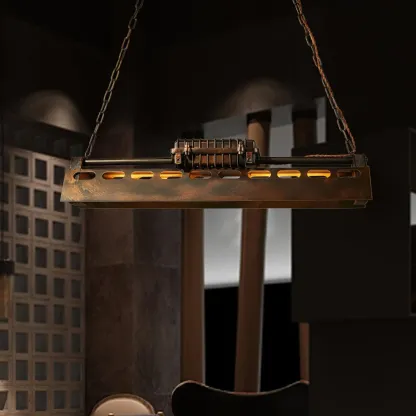 Alessio Antique Rust Color Metal Pendant Light Bedroom Living Room