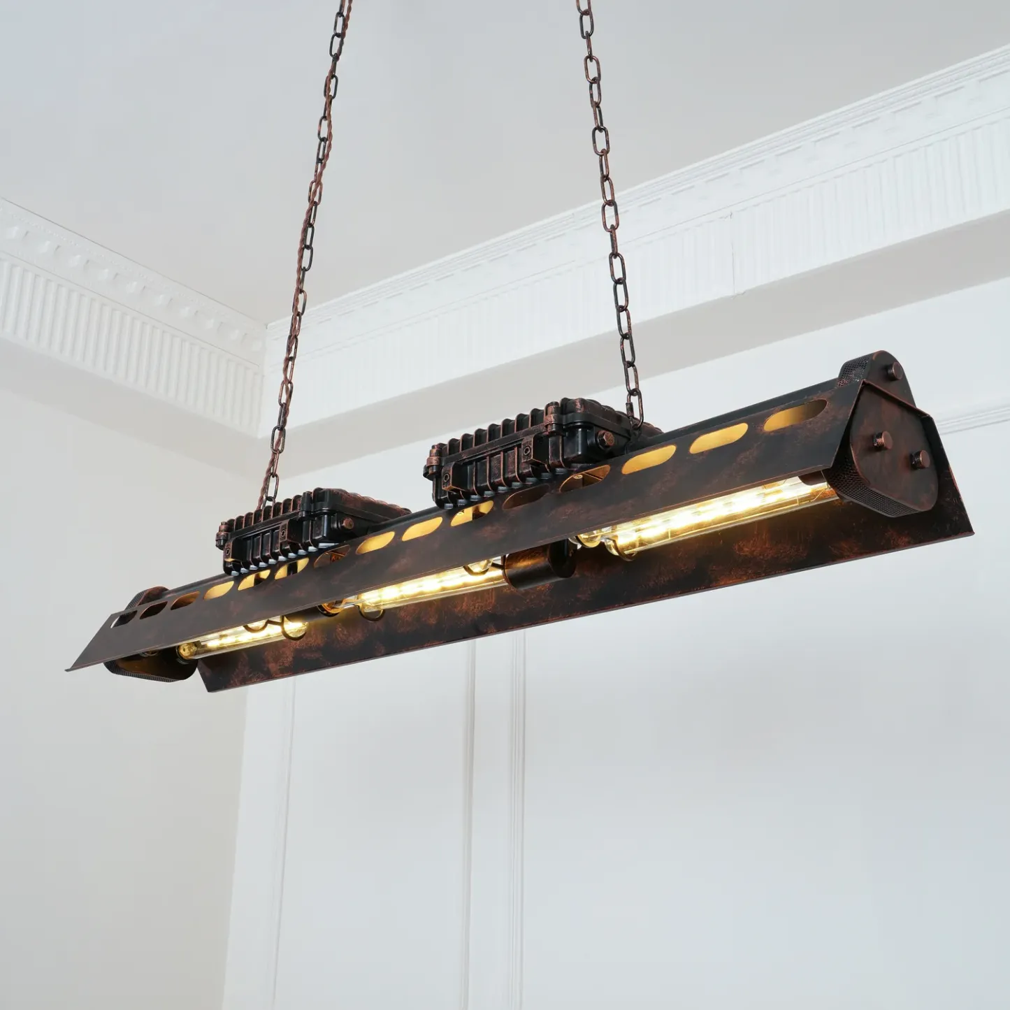 Alessio Antique Rust Color Metal Pendant Light Bedroom Living Room
