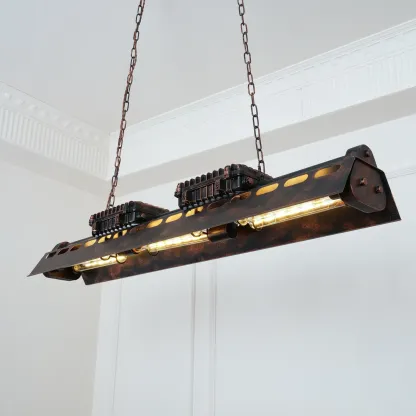 Alessio Antique Rust Color Metal Pendant Light Bedroom Living Room