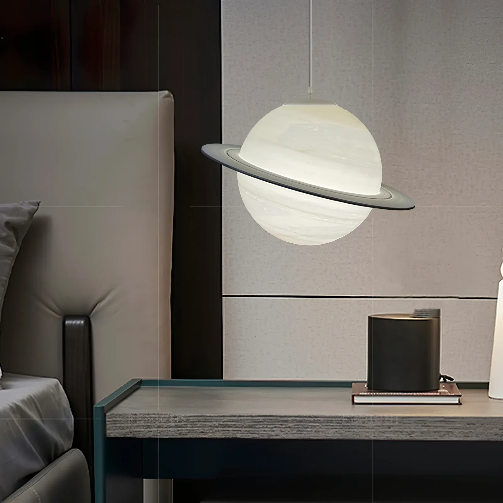 Hailie Modern Jupiter Round Pendant Light Shades Bedroom