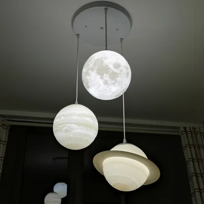 Hailie Modern Jupiter Round Pendant Light Shades Bedroom