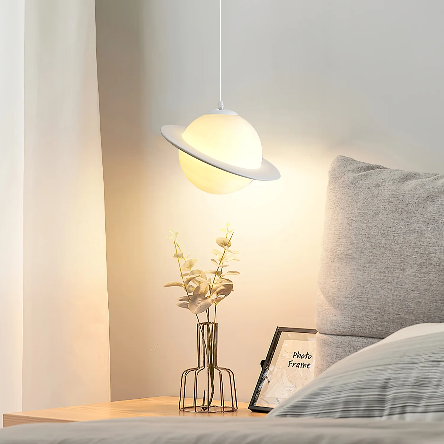 Hailie Modern Jupiter Round Pendant Light Shades Bedroom