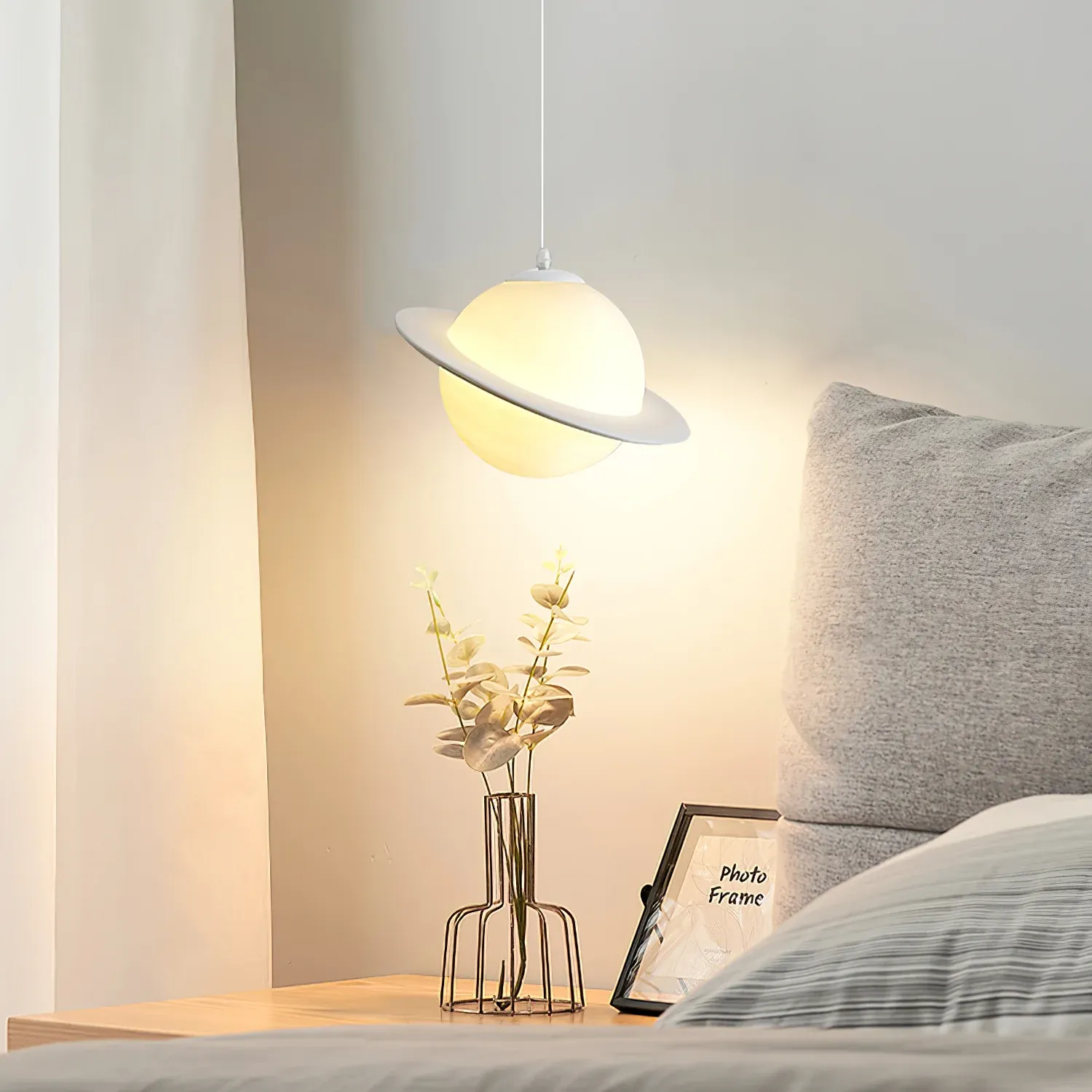 Hailie Modern Jupiter Round Pendant Light Shades Bedroom