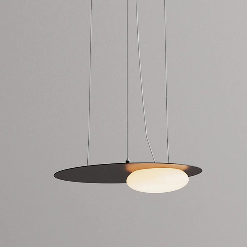 Hailie Modern Round Metal Acrylic Pendant Light Bedroom Dining Room