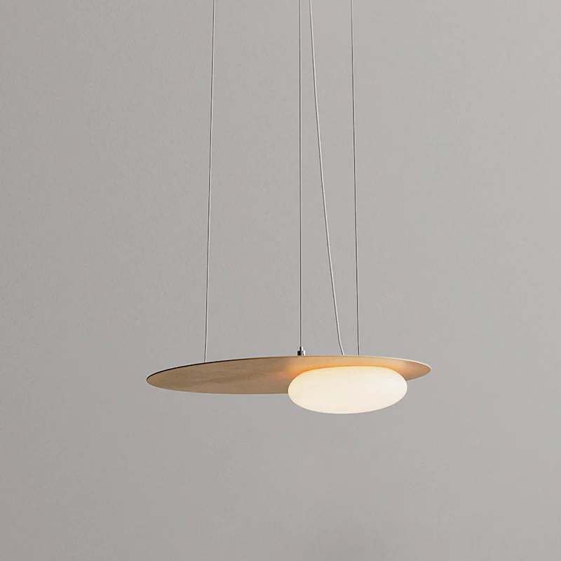 Hailie Modern Round Metal Acrylic Pendant Light Bedroom Dining Room