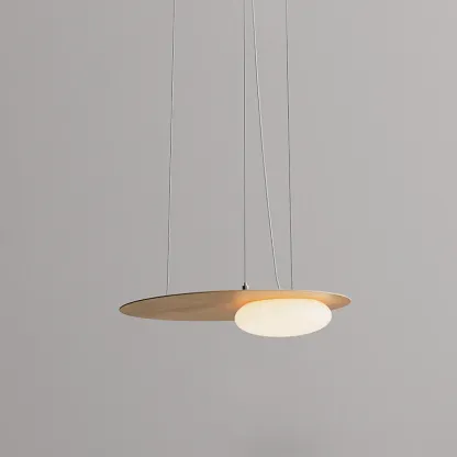 Hailie Modern Round Metal Acrylic Pendant Light Bedroom Dining Room