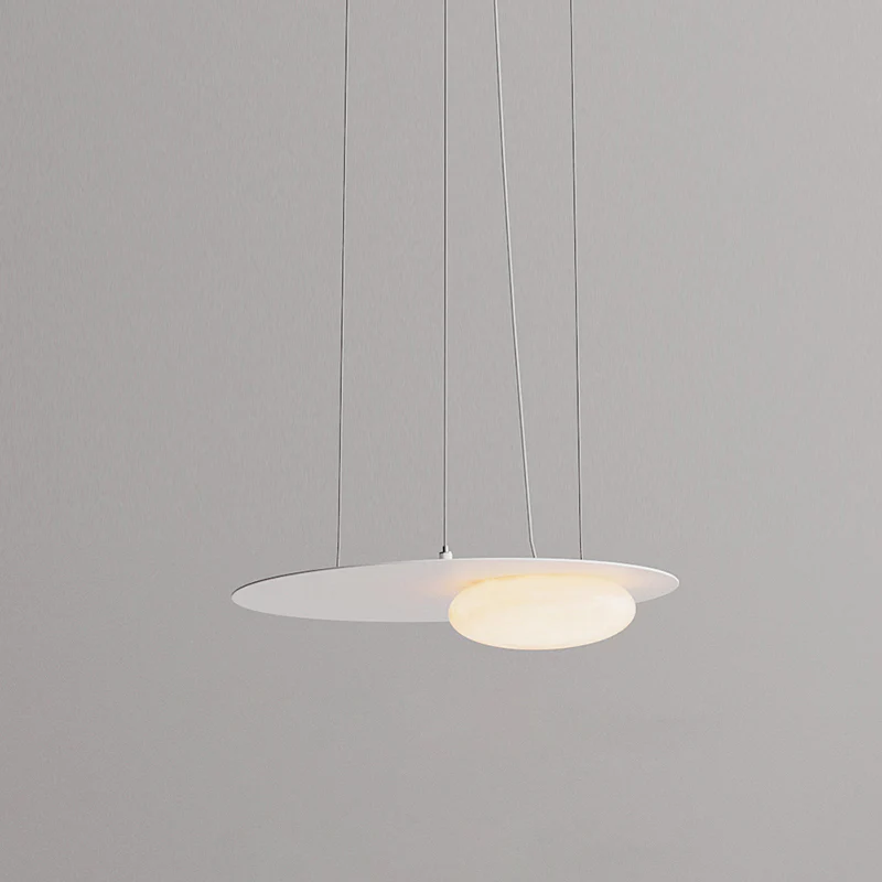 Hailie Modern Round Metal Acrylic Pendant Light Bedroom Dining Room