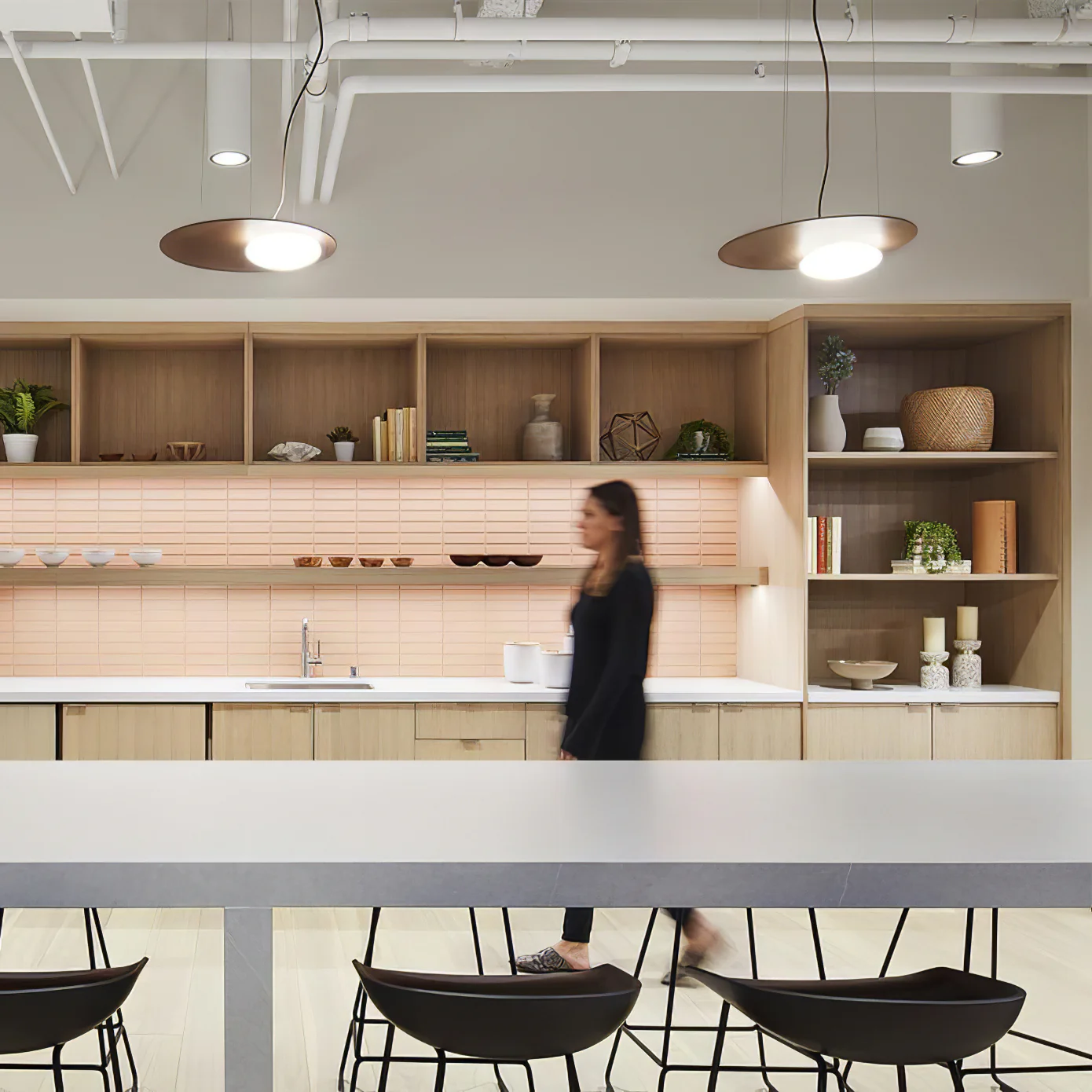 Hailie Modern Round Metal Acrylic Pendant Light Bedroom Dining Room