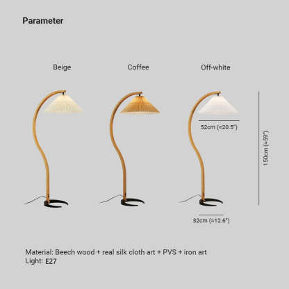 Ozawa Modern Minimalistisch Vloerlampen LED Wit Beige Koffie Slaapkamer