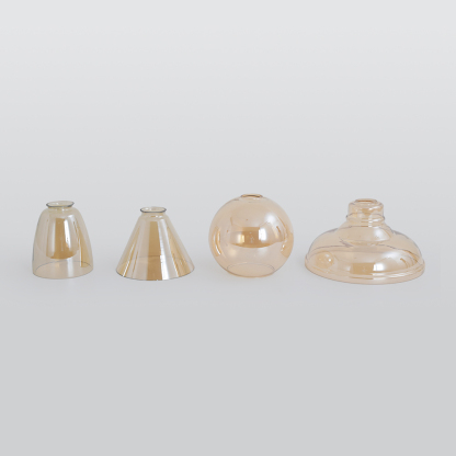 Levy Industriële Glazen Hanglamp Helder/Amber/Rookgrijs Woonkamer/Slaapkamer