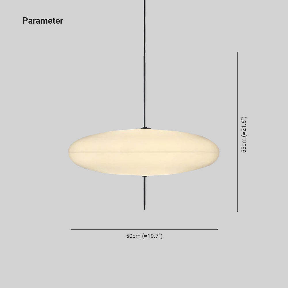 Leilani Vintage Ovaal LED Hanglampen Wit/Zwart Metaal/Acryl Slaapkamer