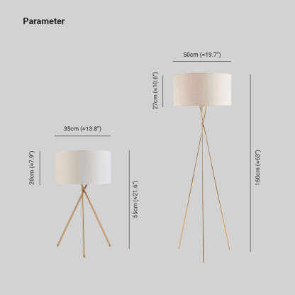 Alessio Ronde LED Tafellampen Vloerlampen Metaal Stof Woonkamer