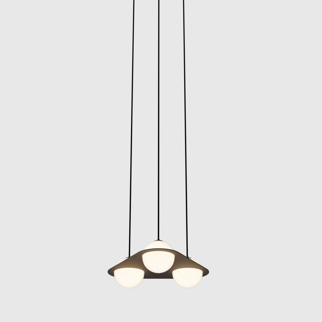 Orr Minimalism Black Metal Glass Pendant Light Bedroom Living Room