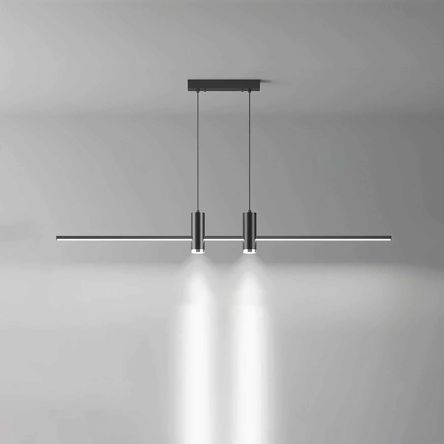 Edge Modern Unusual Long Metal Pendant Light Dining Living Room