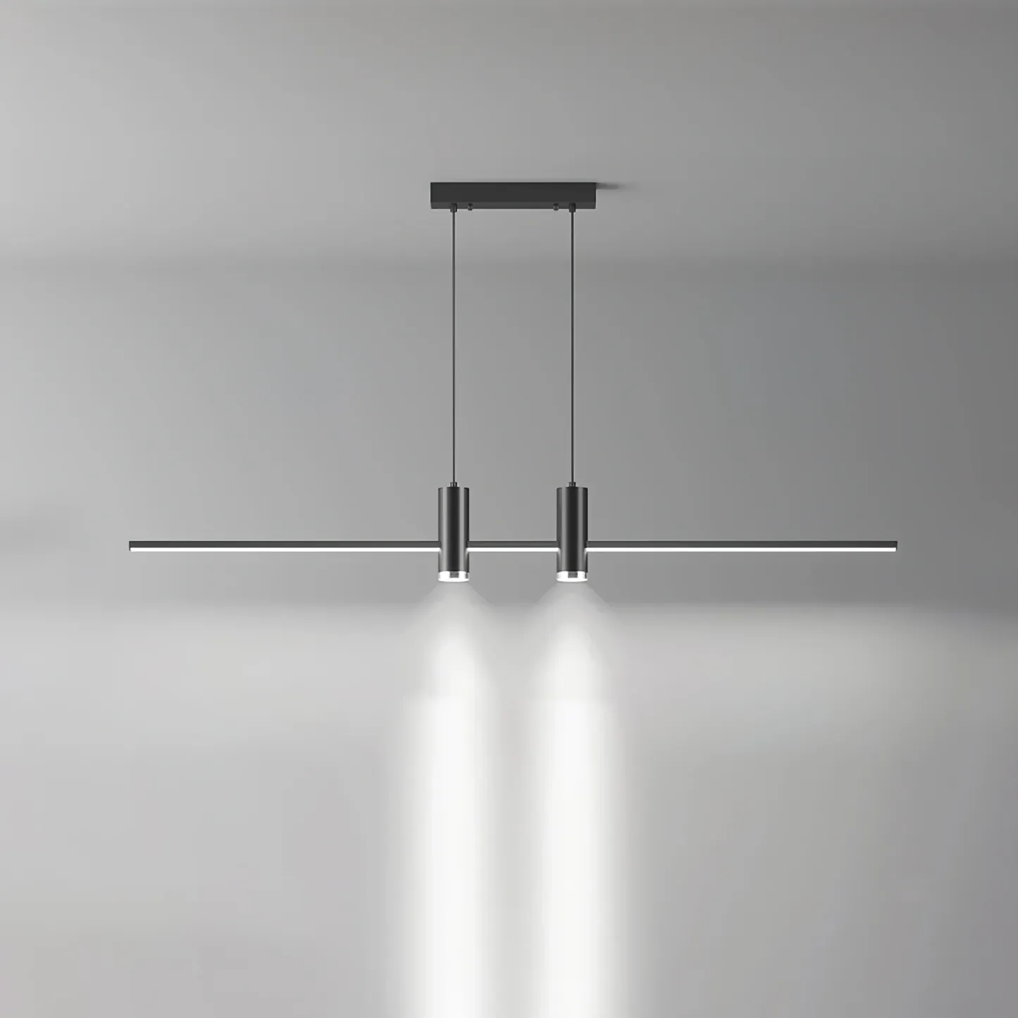 Edge Modern Unusual Long Metal Pendant Light Dining Living Room