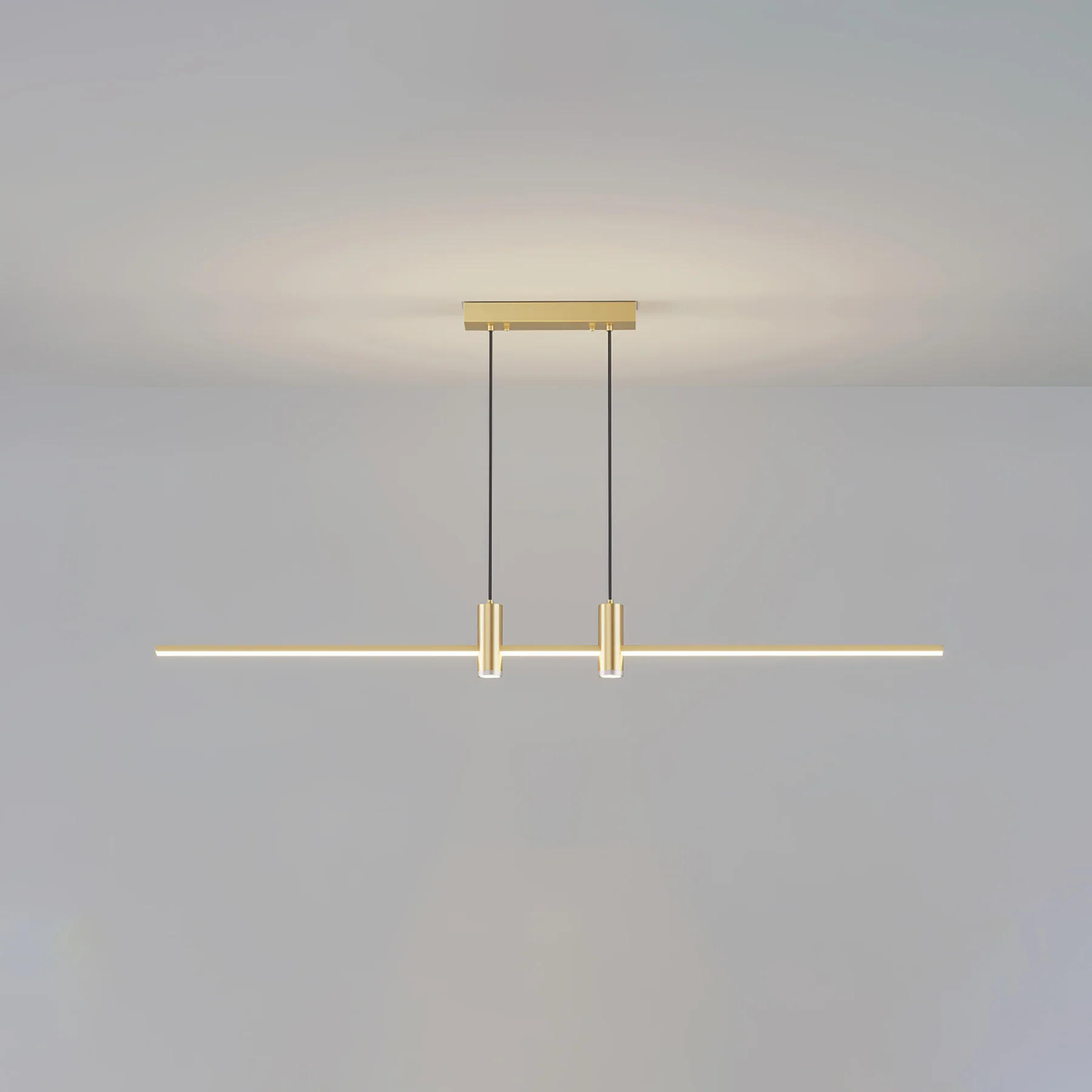 Edge Modern Unusual Long Metal Pendant Light Dining Living Room