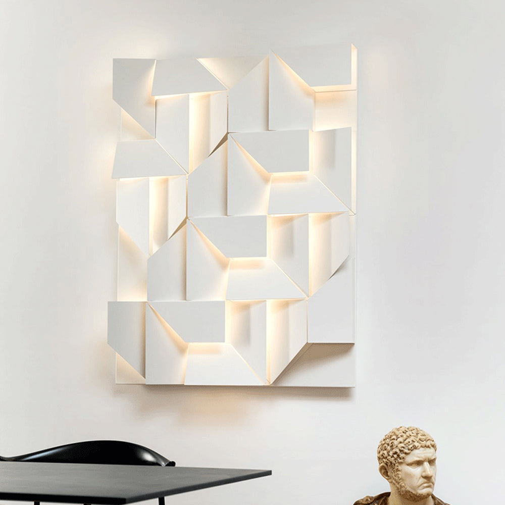 Eveline Design Rechthoekig LED Wandlamp Metaal Wit Slaap/Woon/Eetkamer